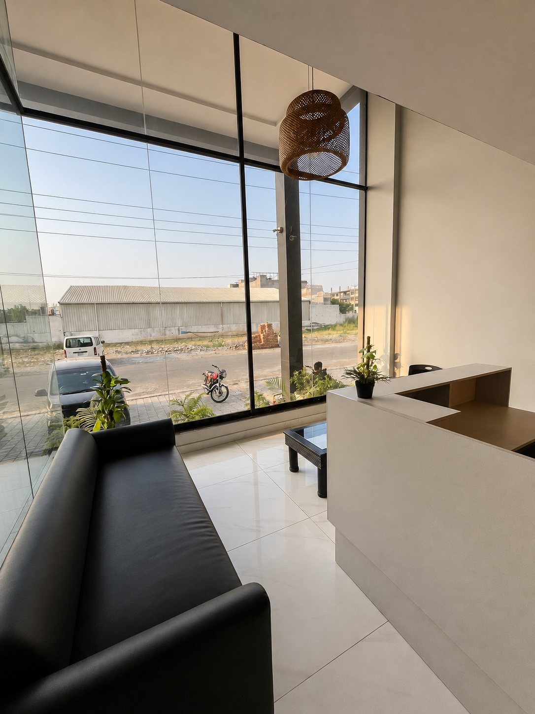 Common reception seating at Parkway Residence
